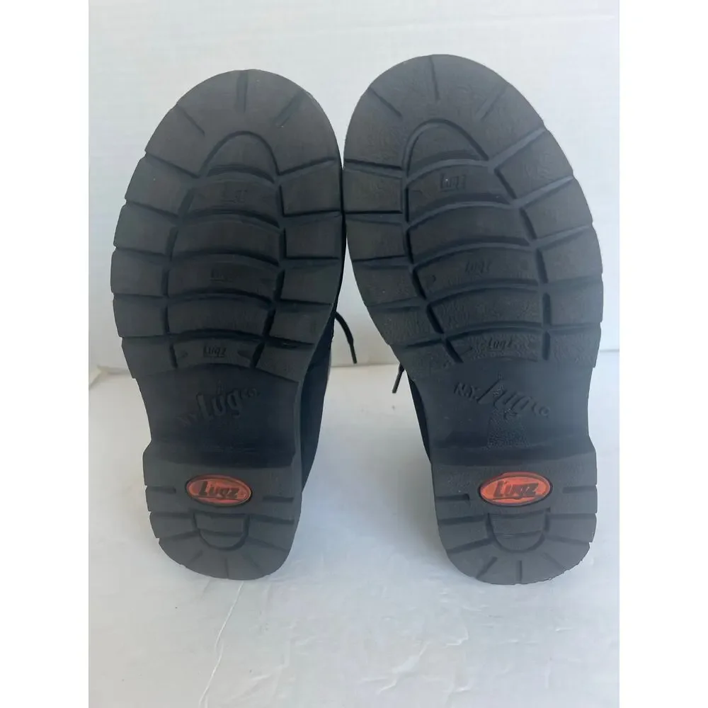 LUGZ Women's Black Convoy 6-Inch Lace‎ Up Round Toe Lug Sole Ankle Boots Sz 7.5